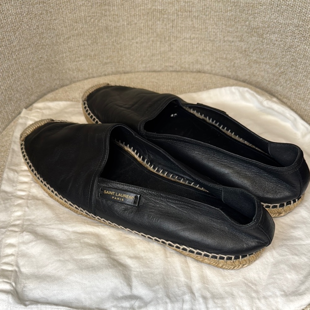 Saint Laurent Black Leather Loafers - Picture 8 of 9